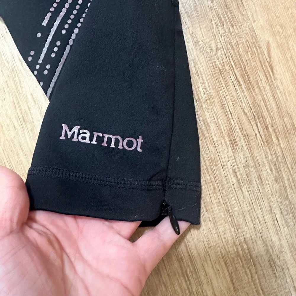 Marmot‎ | Women's Black Gray Athletic Workout Capri Cropped Leggings, Size L